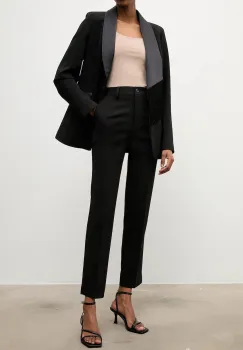 Answear.LAB pantaloni culoarea negru, mulata, high waist imagine