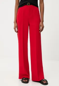 Answear.LAB pantaloni culoarea rosu, lat, high waist imagine