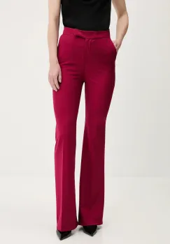 Answear Lab pantaloni culoarea roz, evazati, medium waist imagine