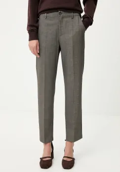 Answear.LAB pantaloni culoarea verde, drept, high waist imagine