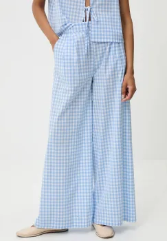 Answear Lab pantaloni de bumbac lat, high waist imagine