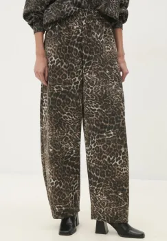 Answear Lab pantaloni de trening culoarea gri, lat, high waist imagine