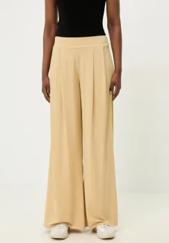 Answear Lab pantaloni femei, culoarea galben, drept, high waist imagine