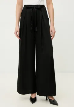 Answear Lab pantaloni femei, culoarea negru, drept, high waist imagine