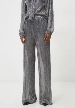 Answear Lab pantaloni femei, culoarea negru, drept, high waist imagine