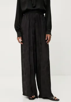 Answear Lab pantaloni femei, culoarea negru, lat, high waist imagine