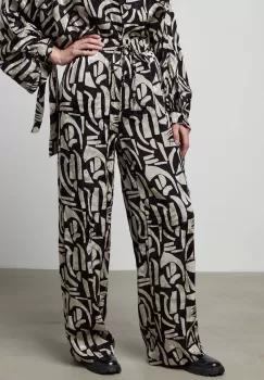 Answear Lab pantaloni femei, culoarea negru, lat, high waist imagine