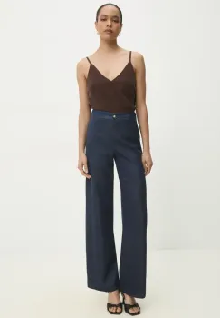 Answear Lab pantaloni femei, lat, high waist imagine