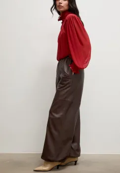Answear.LAB  pantaloni pentru femei din piele imagine