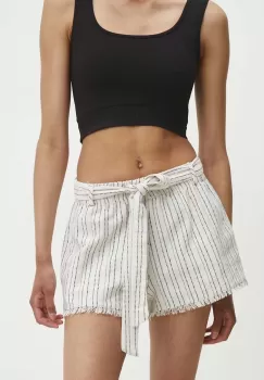 Answear Lab pantaloni scurti cu in culoarea bej, modelator, high waist imagine