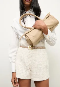 Answear.LAB pantaloni scurti culoarea bej, modelator, high waist imagine