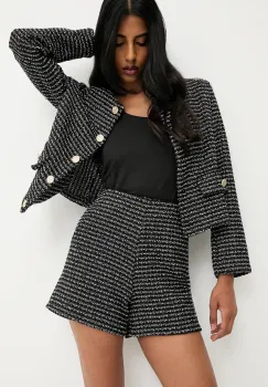 Answear.LAB pantaloni scurti culoarea negru, modelator, high waist imagine