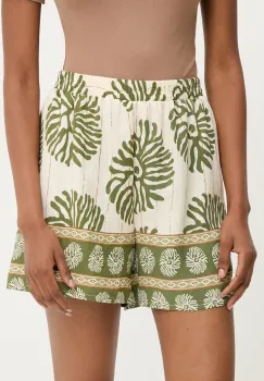 Answear Lab pantaloni scurti femei, culoarea verde, modelator, high waist imagine