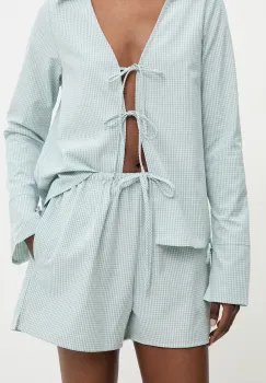 Answear Lab pantaloni scurti femei, culoarea verde, modelator, high waist imagine