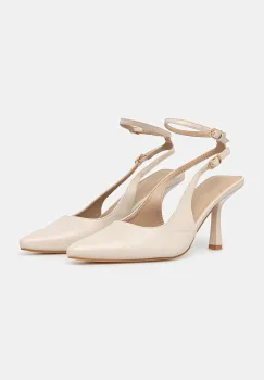 Answear Lab pantofi cu toc culoarea bej imagine