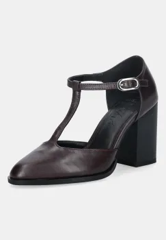 Answear.LAB pantofi de piele culoarea bordo, cu toc drept imagine