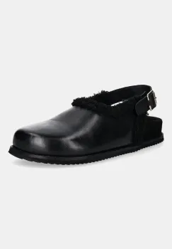 Answear.LAB papuci din piele culoarea negru imagine