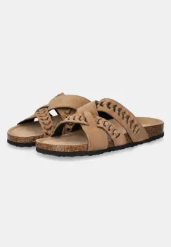 Answear Lab papuci din piele femei, culoarea bej imagine