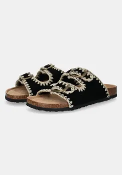 Answear Lab papuci din piele femei, culoarea negru imagine