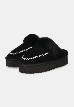 Answear Lab papuci din piele intoarsa culoarea negru imagine
