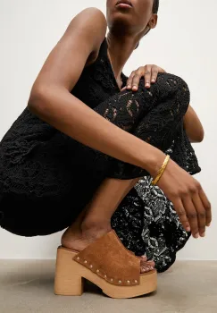 Answear.LAB papuci din piele intoarsa imagine