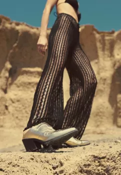 Answear Lab papuci femei, culoarea auriu, cu toc drept imagine