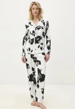 Answear Lab pijama femei, culoarea alb imagine