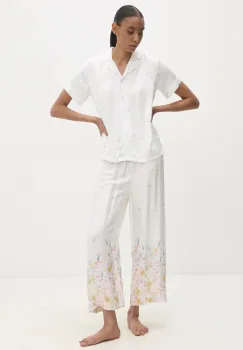 Answear Lab pijama femei, culoarea alb imagine