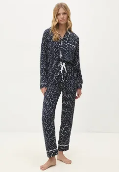 Answear Lab pijama femei, culoarea albastru marin imagine