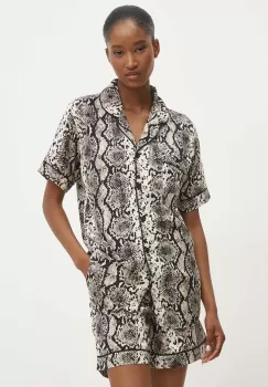 Answear Lab pijama femei, culoarea bej imagine