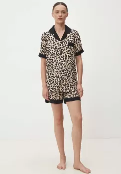 Answear Lab pijama femei, culoarea bej imagine