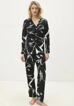 Answear Lab pijama femei, culoarea negru imagine