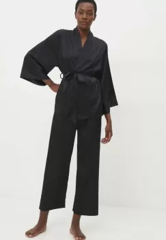 Answear Lab pijama femei, culoarea negru imagine