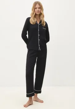 Answear Lab pijama femei, culoarea negru imagine