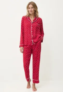 Answear Lab pijama femei, culoarea rosu imagine