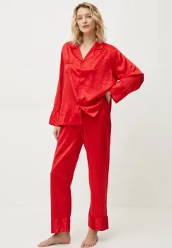 Answear Lab pijama femei, culoarea rosu imagine