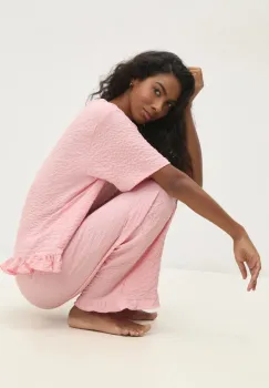 Answear Lab pijama femei, culoarea roz imagine