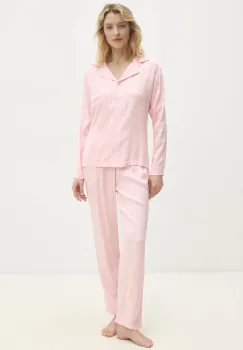 Answear Lab pijama femei, culoarea roz imagine