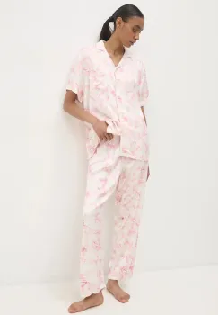 Answear Lab pijama femei, culoarea roz imagine