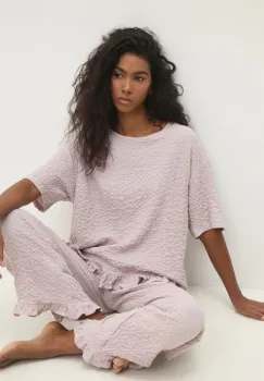 Answear Lab pijama femei, culoarea roz imagine