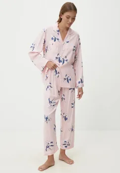 Answear Lab pijama femei, culoarea roz imagine