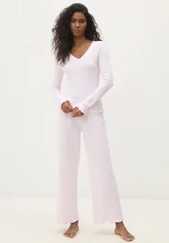 Answear Lab pijamale de bumbac culoarea roz, bumbac imagine