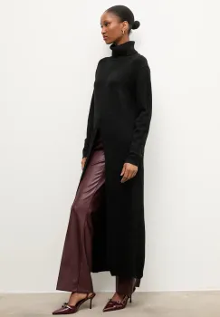 Answear.LAB pulover culoarea negru, cu guler imagine