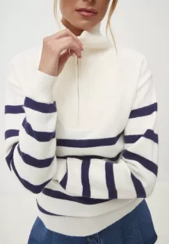 Answear Lab pulover de casmir culoarea alb imagine