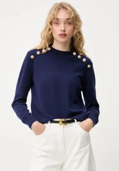 Answear.LAB pulover de casmir culoarea albastru marin, cu turtleneck imagine