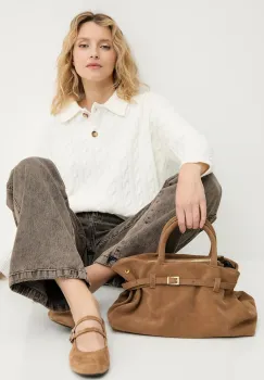 Answear.LAB pulover de casmir culoarea bej imagine