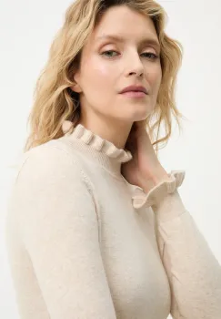 Answear.LAB pulover de casmir culoarea bej, light, cu turtleneck imagine