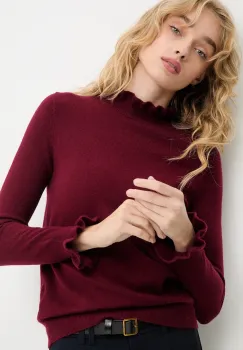 Answear.LAB pulover de casmir culoarea bordo, light, cu turtleneck imagine