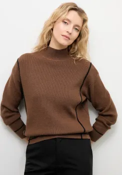 Answear.LAB pulover de casmir culoarea maro, cu turtleneck imagine