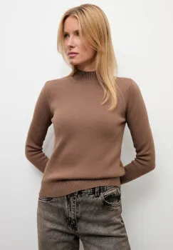 Answear.LAB pulover de casmir culoarea maro, cu turtleneck imagine